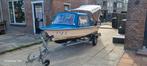 Placom 410 visboot 8pk 4 takt kanteltrailer, Watersport en Boten, Ophalen, Zo goed als nieuw, Minder dan 10 pk, Tot 6 meter