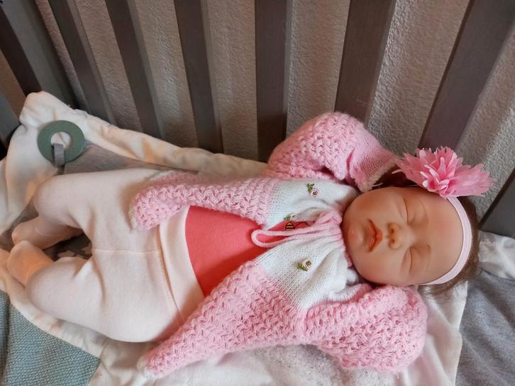 Lief reborn meisje, Verzamelen, Poppen, Zo goed als nieuw, Babypop, Levensecht of Reborn, Ophalen of Verzenden
