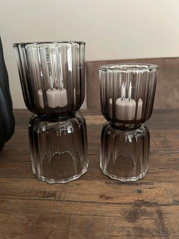 RIVIÈRA MAISON 2 GLAZEN SFEERLICHTEN … beschikbaar voor biedingen