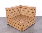 Loungebank Corner LB Satelliet 90x90cm (11stuks), 2 zitplaatsen, Kunststof, Ophalen of Verzenden, Zo goed als nieuw