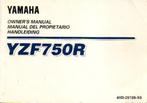 Yamaha YZF750 R manual handleiding (2573z), Motoren, Handleidingen en Instructieboekjes, Yamaha