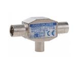 COAX Radio Splitter IEC Male - 2 x IEC Contra Female Metaal, Ophalen of Verzenden, Gebruikt, Minder dan 2 meter, Overige kabels