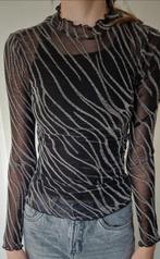 Feestelijk glittershirt lange mouwen, Zwart, Ophalen of Verzenden, Lange mouw, Maat 36 (S)