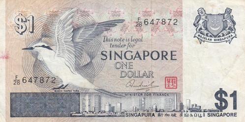 S6-BAN-0022 Singapore 1 dollar 1976   VF P9 Sollid thread, Postzegels en Munten, Bankbiljetten | Azië, Zuidoost-Azië, Verzenden