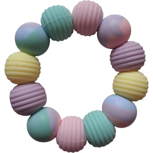 Bijtring mintgroen roze lila geel - babyshower - kraamcadeau, Kinderen en Baby's, Speelgoed | Babyspeelgoed, Nieuw, Overige typen