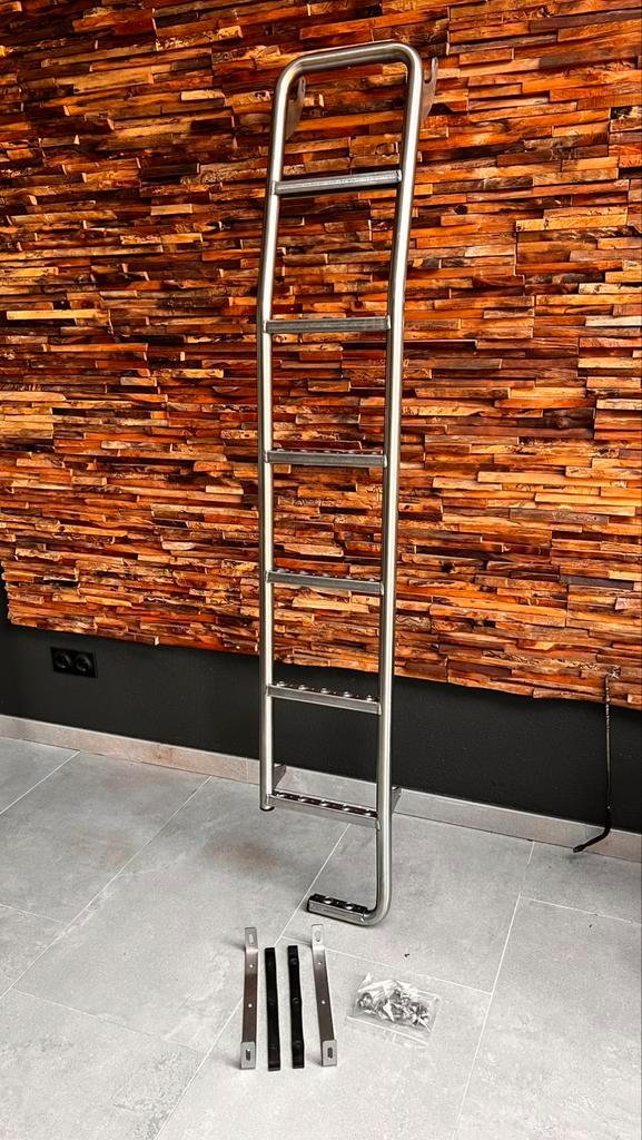 ZGAN: RVS INOX bus - camper ladder - 175x30 cm, Caravans en Kamperen, Camper-accessoires, Zo goed als nieuw, Ophalen of Verzenden