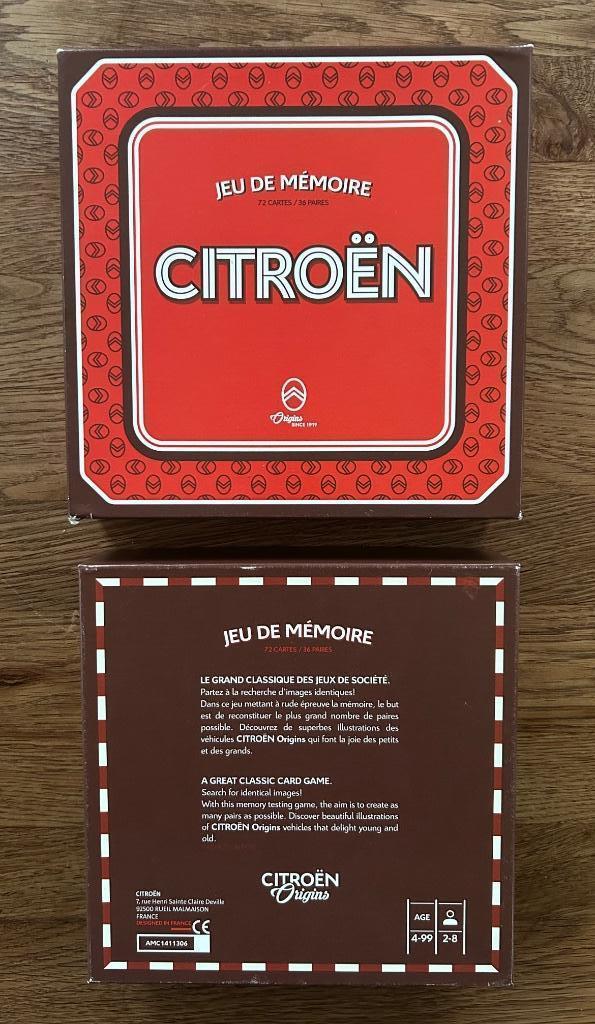 Memorie spel Citroën Origineel, Verzamelen, Automerken, Motoren en Formule 1, Zo goed als nieuw, Auto's, Ophalen of Verzenden