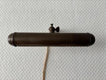 Vintage schilderijlamp van koper, verstelbaar. beschikbaar voor biedingen