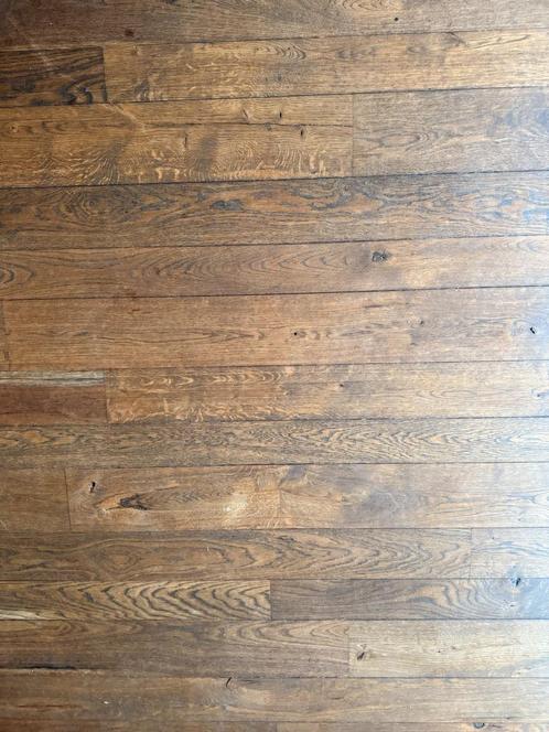 Massieve eiken houten vloer – ca. 65 m² – 2 cm dik, Doe-het-zelf en Verbouw, Vloerdelen en Plavuizen, Gebruikt, Vloerdelen of -planken