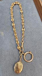 Zakhorloge ketting 18k 750 goud met foto hanger 24.54 gram, Ophalen of Verzenden, Zo goed als nieuw, Goud, Goud