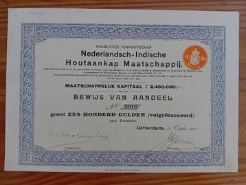 Nederlandsch-Indische Houtaankap Maatschappij - 1911 beschikbaar voor biedingen