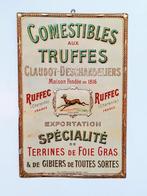 Antiek blikken reclamebord Truffels Wild Foie Gras Culinaire, Verzenden
