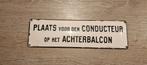 Antieke Conducteur bord, Antiek en Kunst, Antiek | Emaille, Ophalen
