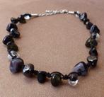 MKM design ketting zwart koord met steentjes, Sieraden, Tassen en Uiterlijk, Overige materialen, Zwart, Ophalen of Verzenden, Verstelbaar