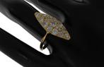 Prinsessen ring 18k goud met 17 grote diamanten dames luxe, Voordeelsieraden, Ophalen of Verzenden, Zo goed als nieuw, 17 tot 18