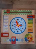 Houte leerklok/kalenderklok, Kinderen en Baby's, Speelgoed | Educatief en Creatief, Ophalen of Verzenden, Zo goed als nieuw