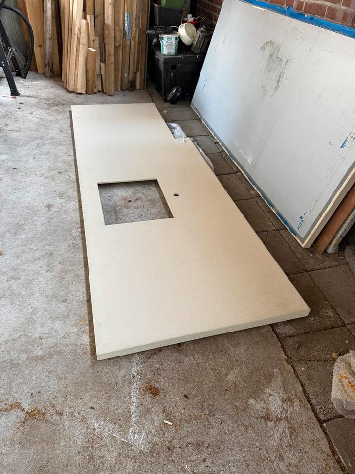 Natuursteen aanrechtblad - meerdere delen, Huis en Inrichting, Keuken | Keukenelementen, Gebruikt, Minder dan 100 cm, 200 cm of meer