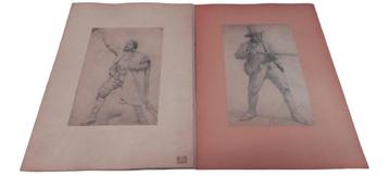 5 potloodtekeningen van Xavier Mellery 1845-1921. beschikbaar voor biedingen