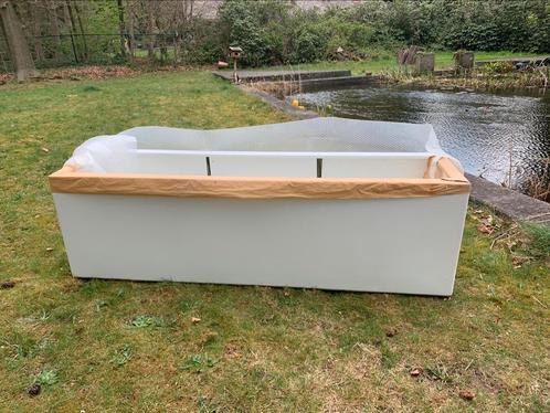 Witte plantenbak rechthoekig groot, Tuin en Terras, Bloembakken en Plantenbakken, Nieuw, Kunststof, Tuin, 60 cm of meer, 100 cm of meer