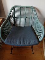 Mooie   groene  rotan stoel., Ophalen, Zo goed als nieuw, Metaal, Eén