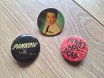 3 Muziek Buttons: Falco, Punk's not Dead, Pankow, keine star, Ophalen of Verzenden, Zo goed als nieuw, Overige onderwerpen, Button