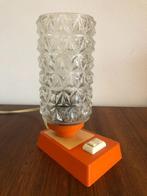 Originele vintage nachtlampje, vintage design, Ophalen of Verzenden, Zo goed als nieuw, Glas, Minder dan 50 cm