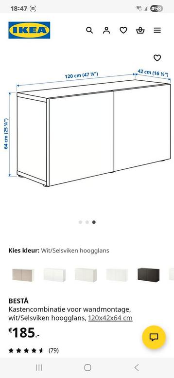 IKEA Besta Hangkast TV Meubel - afbeelding 3