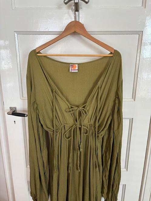 Joya’s Vida jurk Neva dress, Kleding | Dames, Jurken, Zo goed als nieuw, Groen, Onder de knie, Ophalen of Verzenden