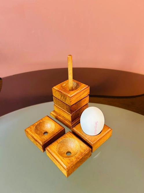 HOUTEN EIERDOPJES MEUBELFABRIEK OISTERWIJK, Antiek en Kunst, Antiek | Woonaccessoires, Ophalen of Verzenden
