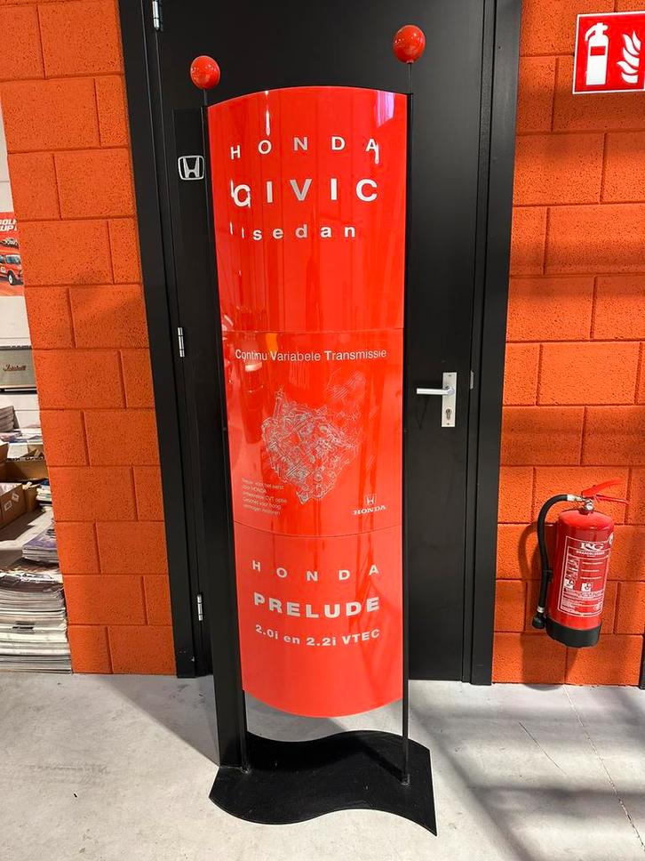 HONDA binnen reclame showroom zuil 4 stuks, Verzamelen, Merken en Reclamevoorwerpen, Zo goed als nieuw, Reclamebord, Ophalen