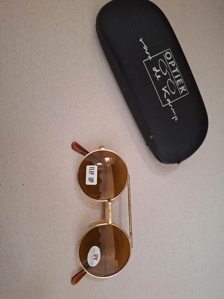 Ronde gepolariseerde FLIP UP zonnebril, UV glazen, Sieraden, Tassen en Uiterlijk, Zonnebrillen en Brillen | Dames, Zo goed als nieuw