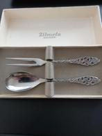 Verzilverde Sola Set Vleesvork en Lepel 1930 – 1940, Verzenden