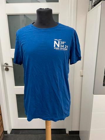 PME simpel blauw tshirt maat M 100% katoen beschikbaar voor biedingen