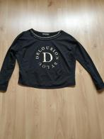 leuk zwart shirt met afneemb.ketting merk Delousion maat M, Maat 38/40 (M), Verzenden, Zwart, Delousion