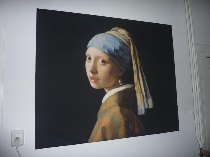 meisje met de parel, kunst, doek, schilderij, Antiek en Kunst, Kunst | Schilderijen | Klassiek, Ophalen