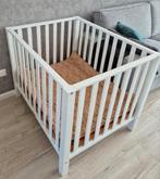 Witte bopita box incl matras en boxkleed, Kinderen en Baby's, Boxen, Ophalen, Gebruikt, Rechthoekig, In hoogte verstelbaar