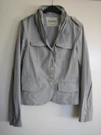 Sportief grijs-wit fijn gestreept jasje JO & CO 38 snazzeys, Kleding | Dames, Jasjes, Kostuums en Pakken, Maat 38/40 (M), Verzenden