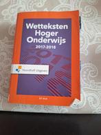 Wetteksten Hoger Onderwijs 2017-2018, Gelezen, Ophalen of Verzenden