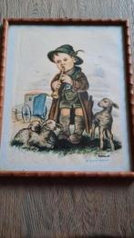 Vintage schilderij de kleine herder van Arnulf jaren 60, Ophalen of Verzenden