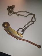 Koper scheeps boot fluitje met lange ketting, Antiek en Kunst, Antiek | Koper en Brons, Ophalen of Verzenden