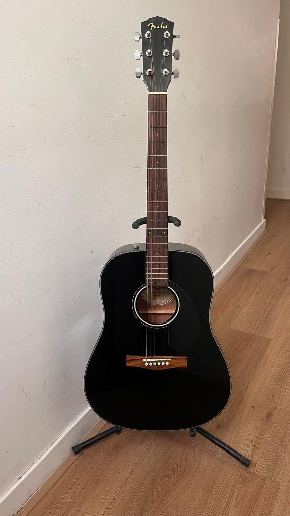 Fender CD 60 S - Zwart, Muziek en Instrumenten, Snaarinstrumenten | Gitaren | Akoestisch, Ophalen, Gebruikt, Western- of Steelstringgitaar