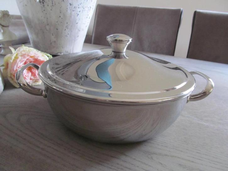 Alessi Alfra Italy Dekschaal Stainless Steel, Huis en Inrichting, Keuken | Servies, Zo goed als nieuw, Schaal of Schalen, Overige stijlen