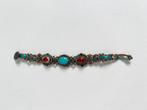 ISHA ELAFI blauw 925 Zilver turquoise stenen armband, Blauw, Ophalen of Verzenden, Zo goed als nieuw, Met edelsteen