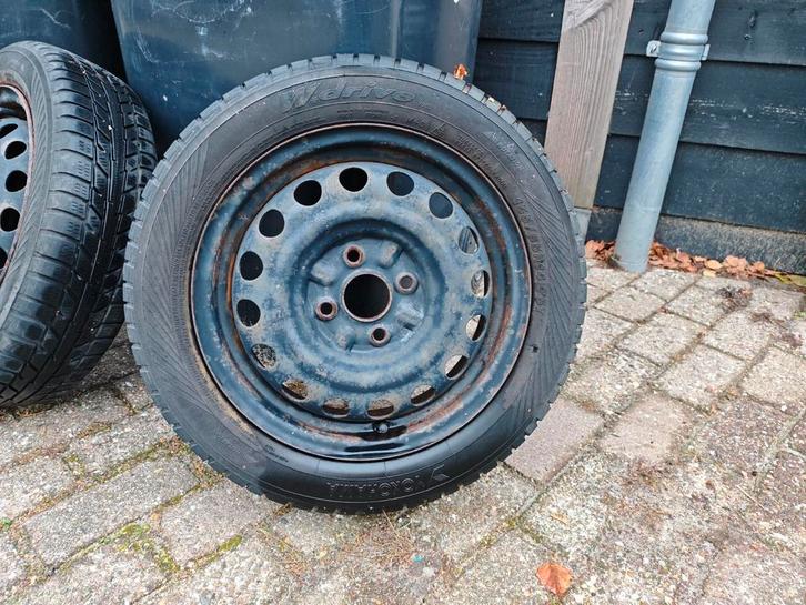 (Winter)wielen winterbanden 155/65R14 - Set van 4, Auto-onderdelen, Banden en Velgen, Banden en Velgen, Winterbanden, 14 inch