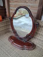 Zeer mooie oude retro brocante kuifspiegel spiegel, Antiek en Kunst, Ophalen, Rechthoekig, Minder dan 50 cm