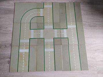 9 Lego City wegenplaten wegplaten grijs vintage  beschikbaar voor biedingen