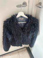 Ibana faux fur blauw jasje maat 36 in nieuwstaat, Kleding | Dames, Jassen | Winter, Verzenden, Zo goed als nieuw, Maat 36 (S)