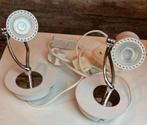 2x Witte LED Wandspots / plafondspots, Ophalen, Gebruikt, Metaal of Aluminium, Modern