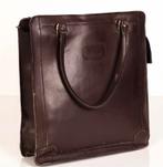 Vintage leren handtas jaren 60, Ophalen of Verzenden, Gebruikt, Bruin, Handtas