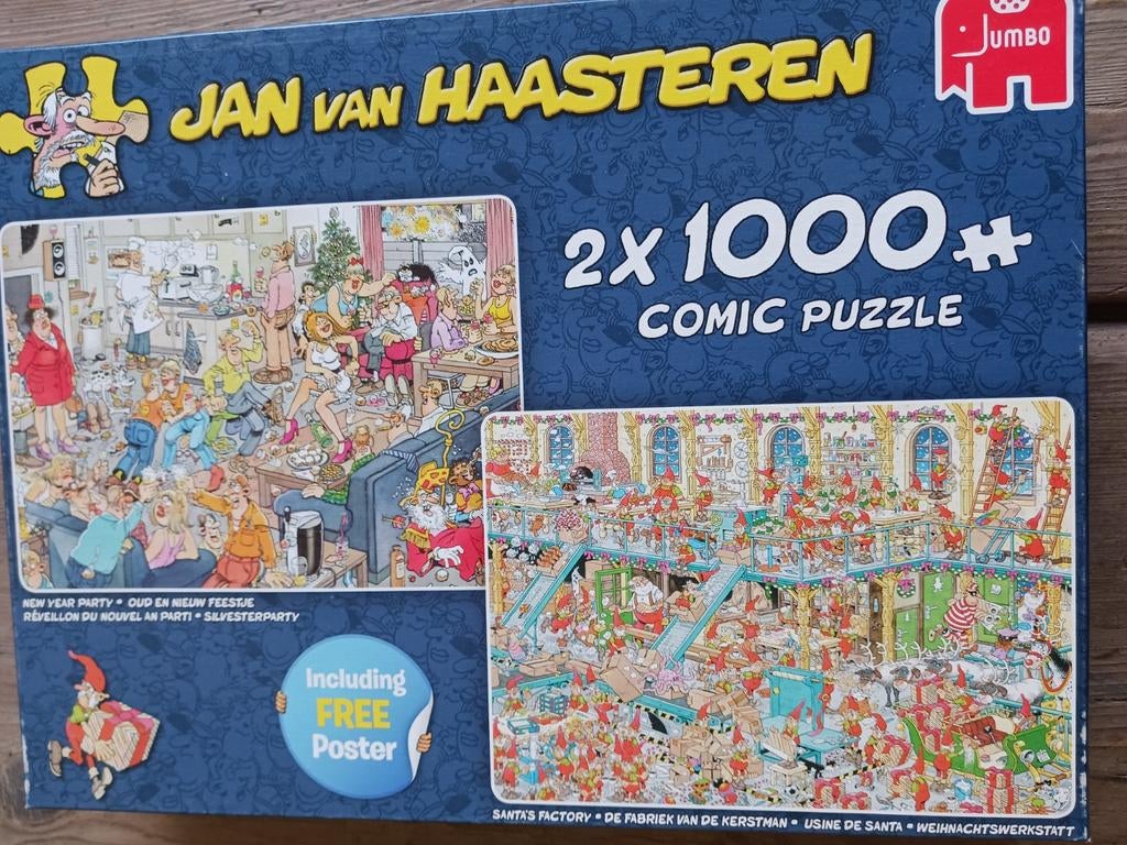 Jan van Haasteren 2x 1000 st., Ophalen of Verzenden, 500 t/m 1500 stukjes, Zo goed als nieuw